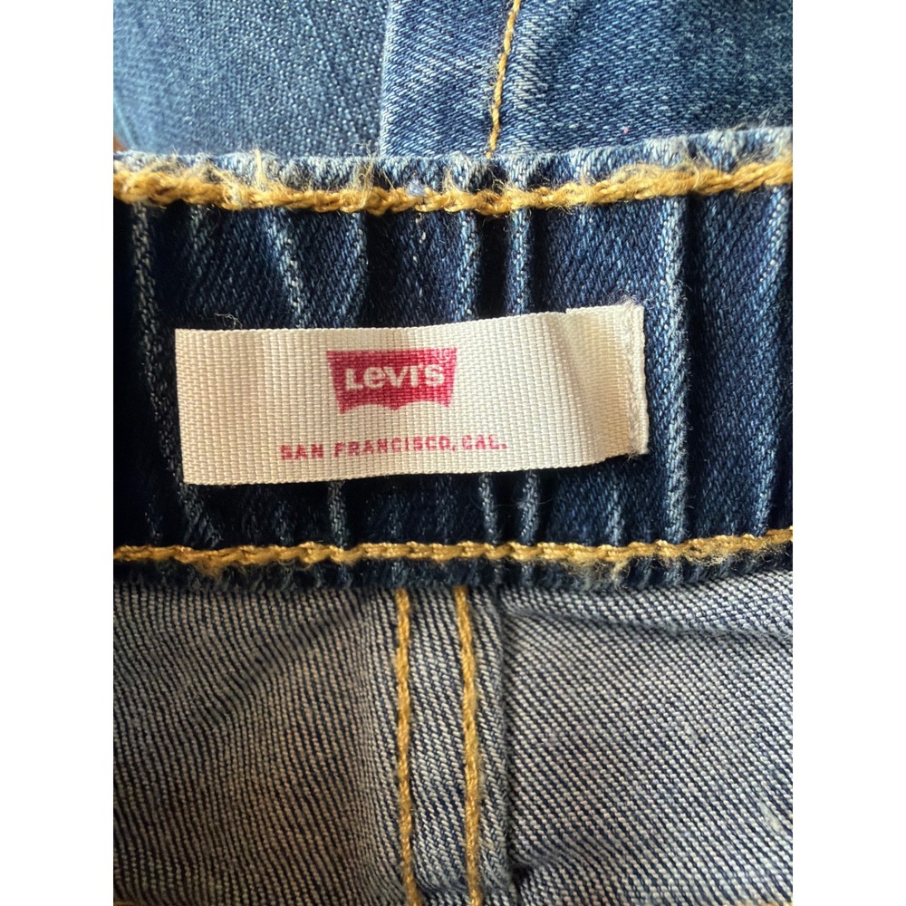 NWOT Levis Toddler Boys Dark Wash Straight Leg Jeans Elastic Waist Size 4T - Picture 3 of 5